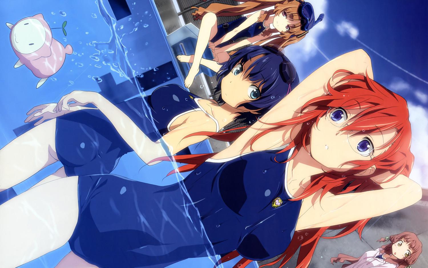 1500x938 ano natsu de matteru kitahara mio rinon (ano natsu de matteru) takatsuki ichika tanigawa kanna yamano remon. konachan.com.com Anime Wallpaper