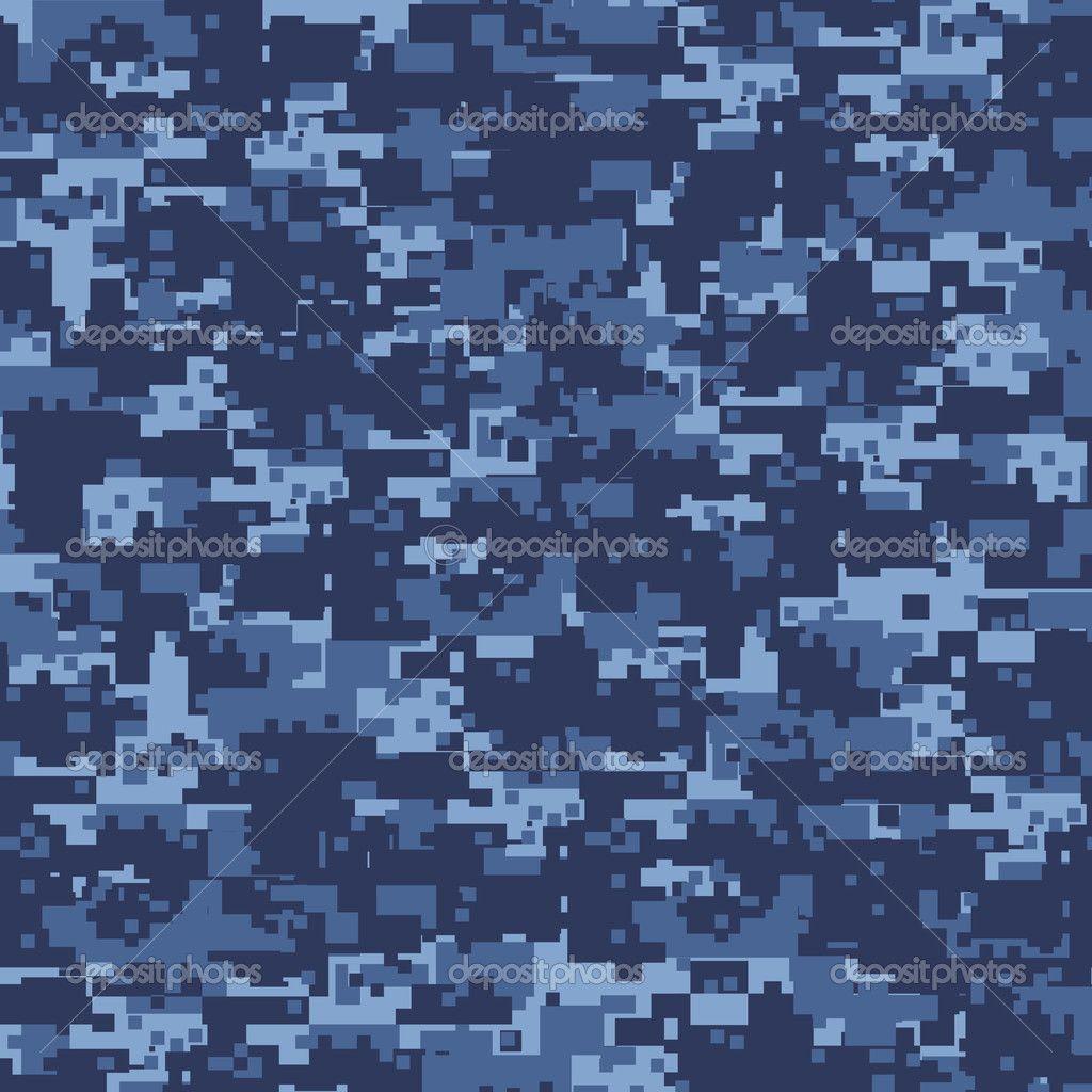 1024x1024 Blue Camo Wallpaper