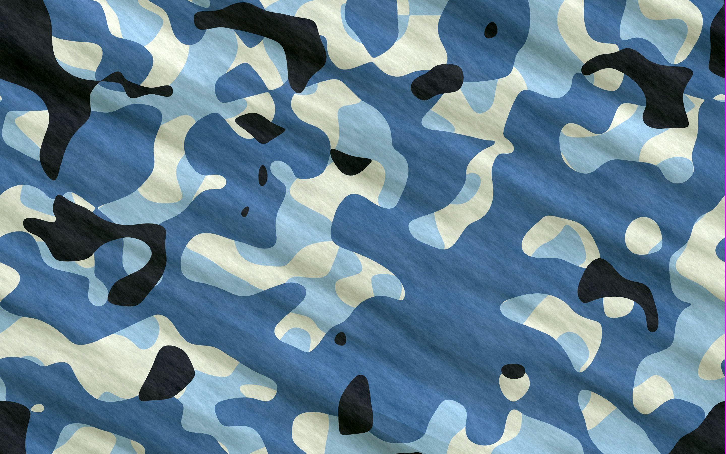 2880x1800 Download wallpaper blue camouflage, wavy camouflage background, winter camouflage, military camouflage, blue background, camouflage textures, camouflage pattern for desktop with resolution 2880x1800. High Quality HD picture wallpaper