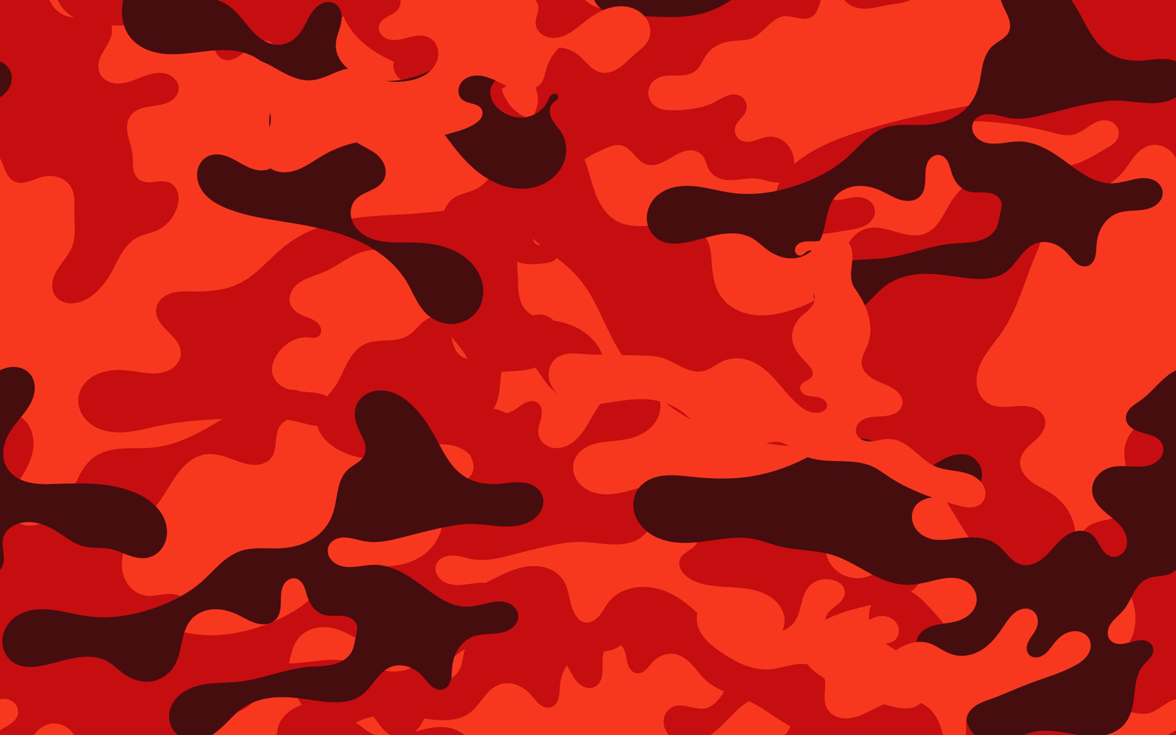3840x2400 Download wallpaper red camouflage texture, 4k, camouflage background, dark red camouflage background, camouflage texture for desktop with resolution 3840x2400. High Quality HD picture wallpaper