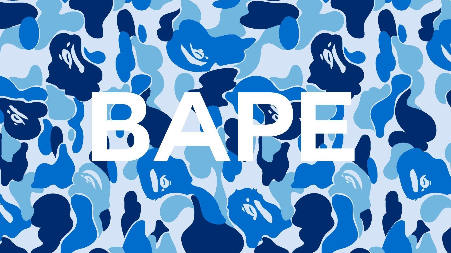 1920x1080 Bape Blue Camo Wallpaper Free HD Wallpaper