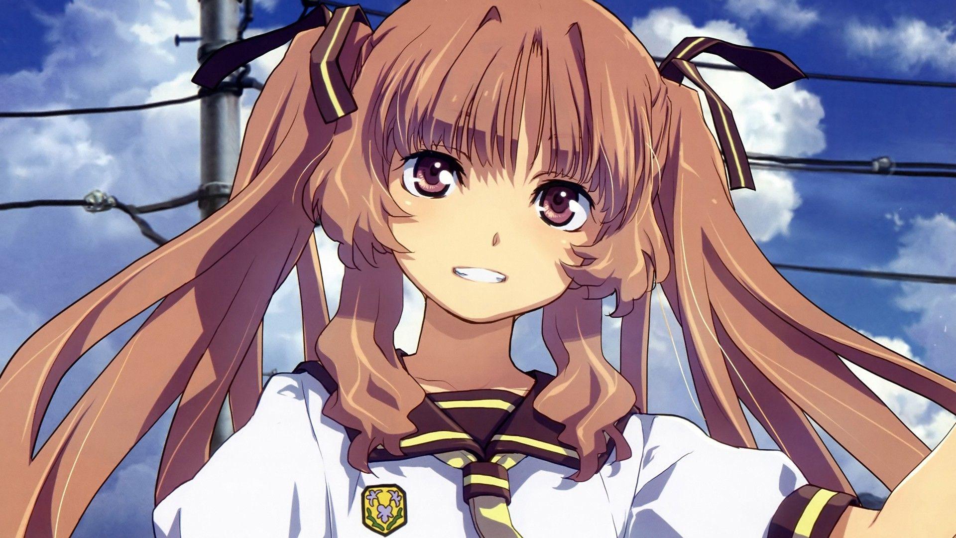 1920x1080 Ano Natsu De Matteru, School Uniform, Yamano Remon, Anime, Anime Girls, Twintails Wallpaper HD / Desktop and Mobile Background