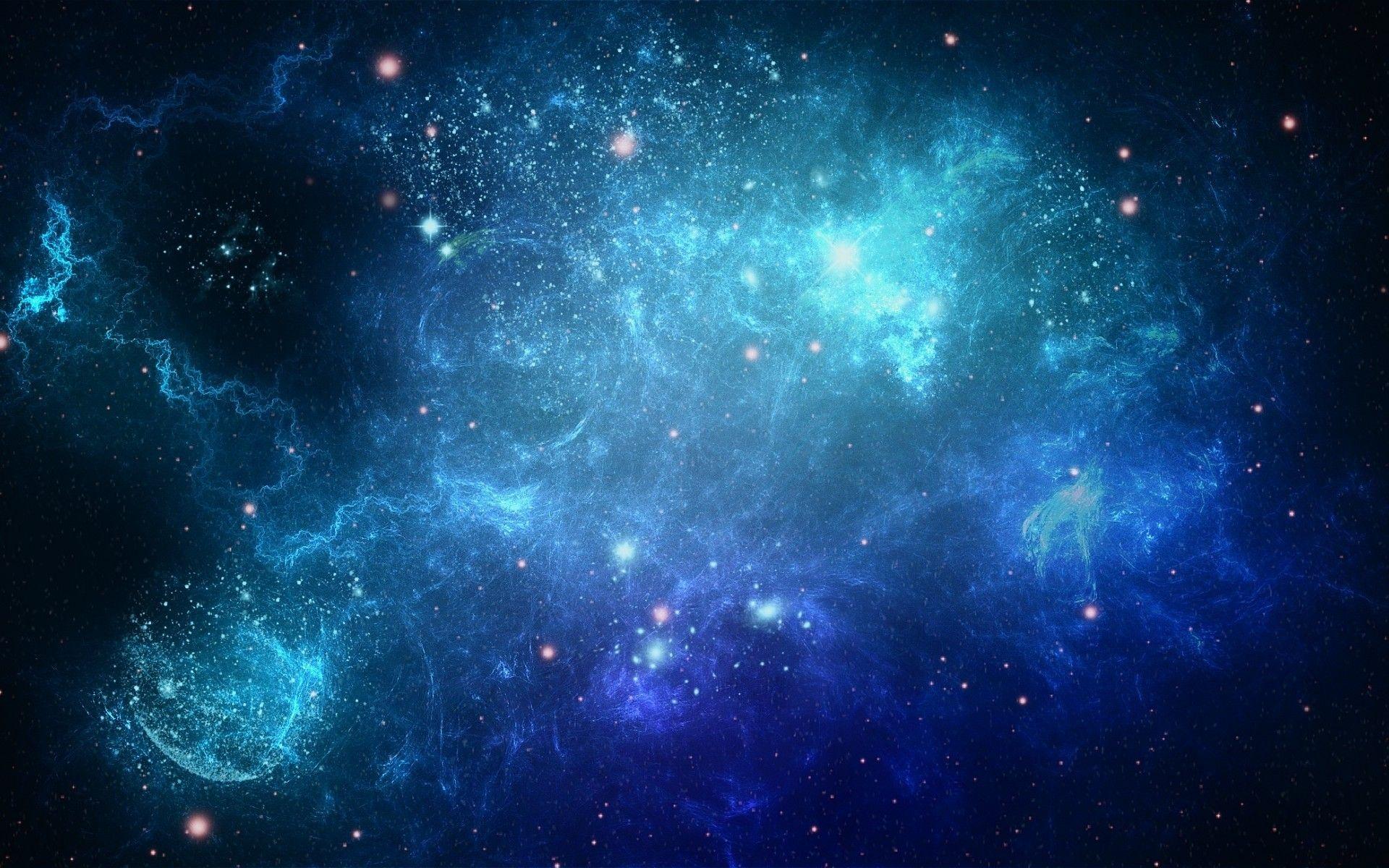 1920x1200 Blue Galaxy HD Wallpaper