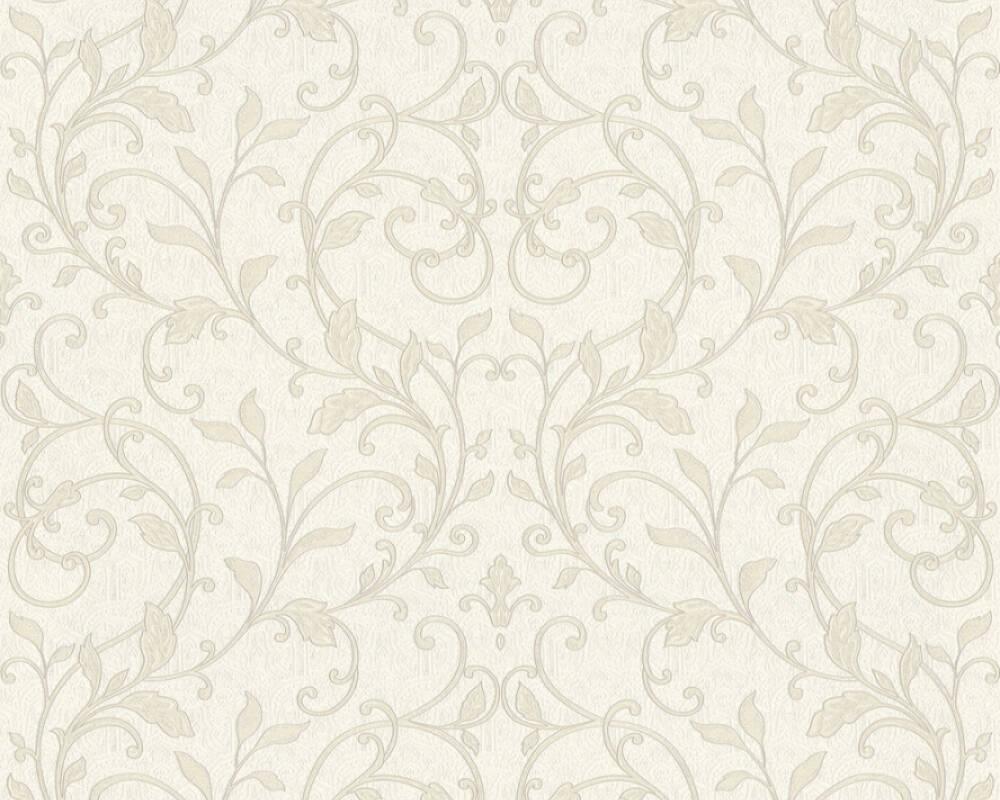 1000x800 A.S. Création Wallpaper «Floral, Grey, Metallic, Silver, White» 370573
