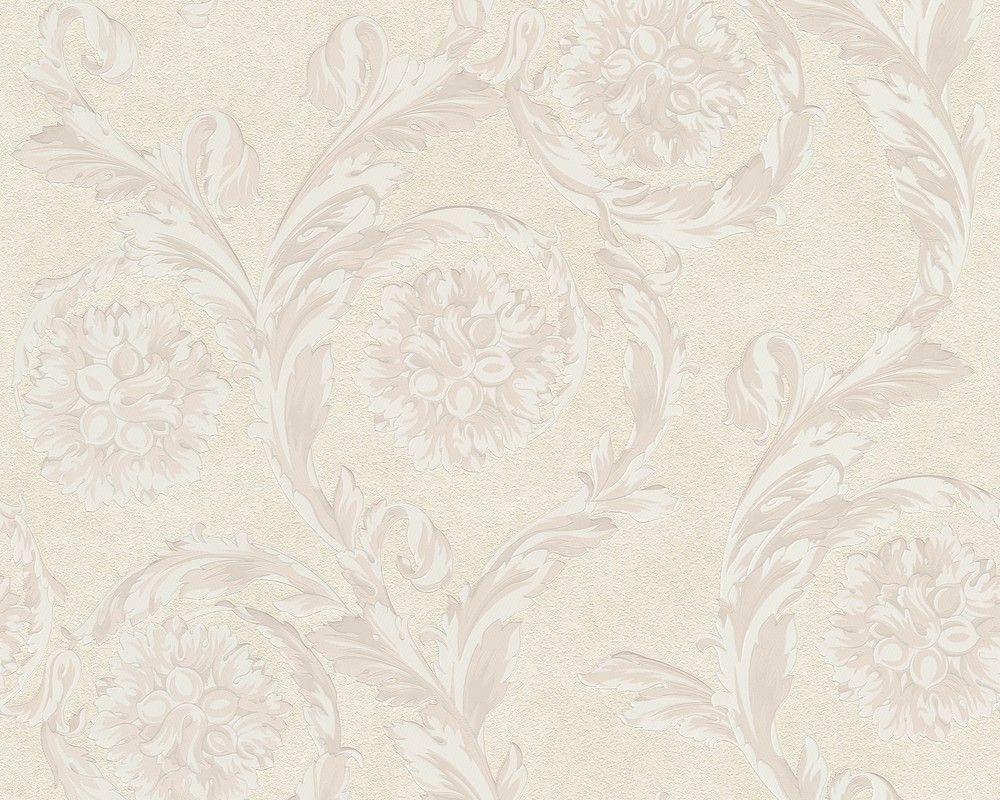 1000x800 Wallpaper Versace Home Baroque White Metallic 93588 1