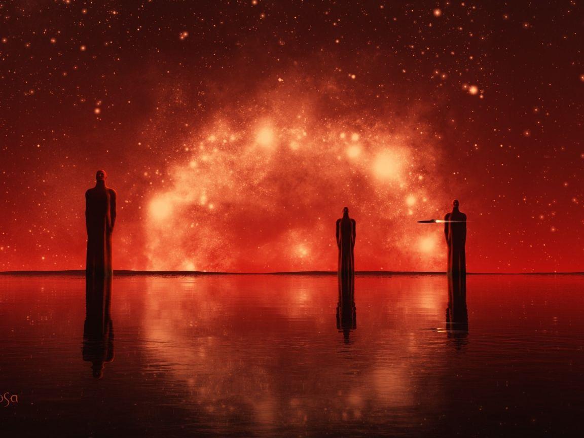1152x864 Council of Wise Men on a red star system Desktop wallpaper 1152x864