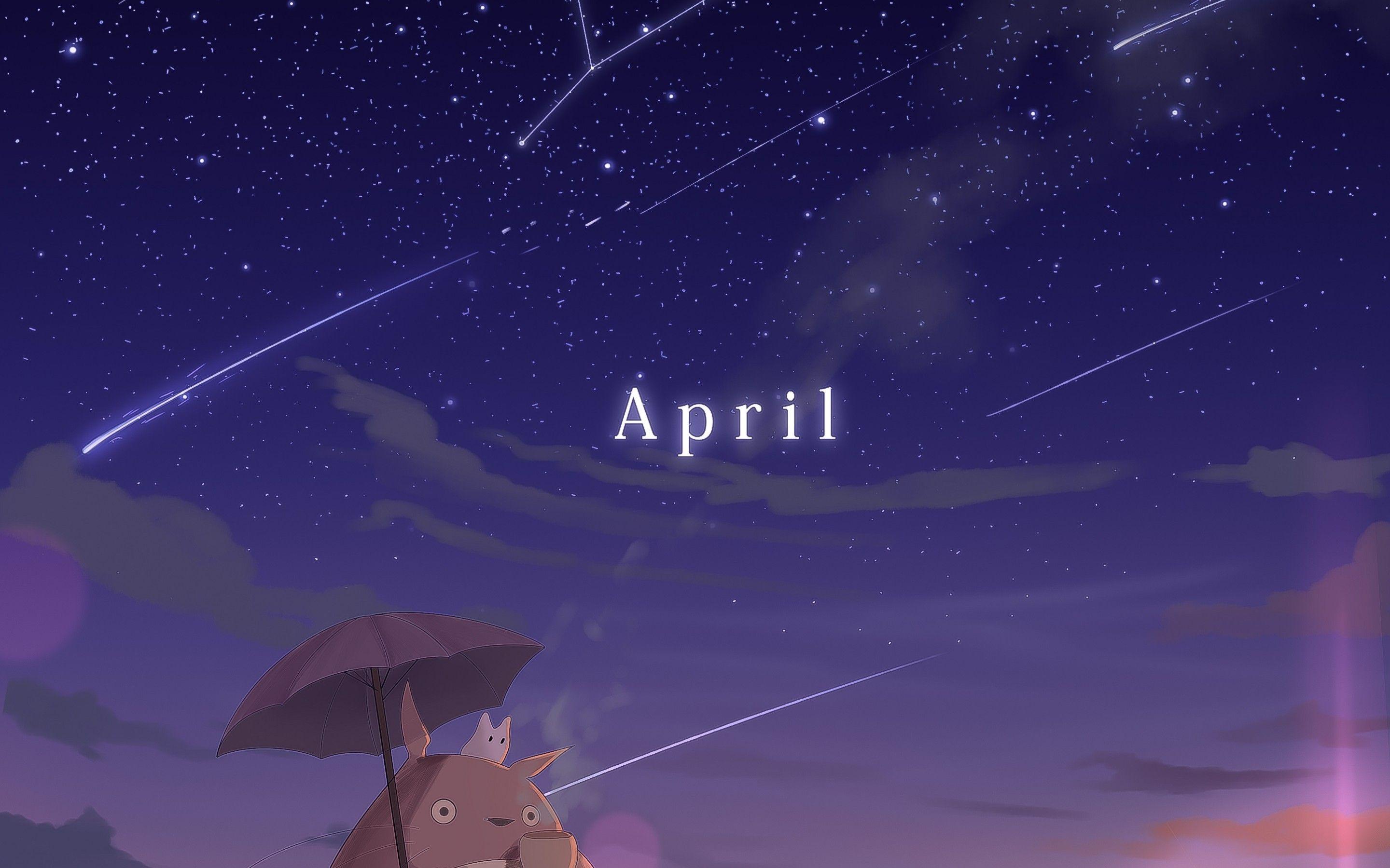 2880x1800 Download 2880x1800 Totoro, Studio Ghibli, Tonari No Totoro, Falling Stars, Scenery Wallpaper for MacBook Pro 15 inch