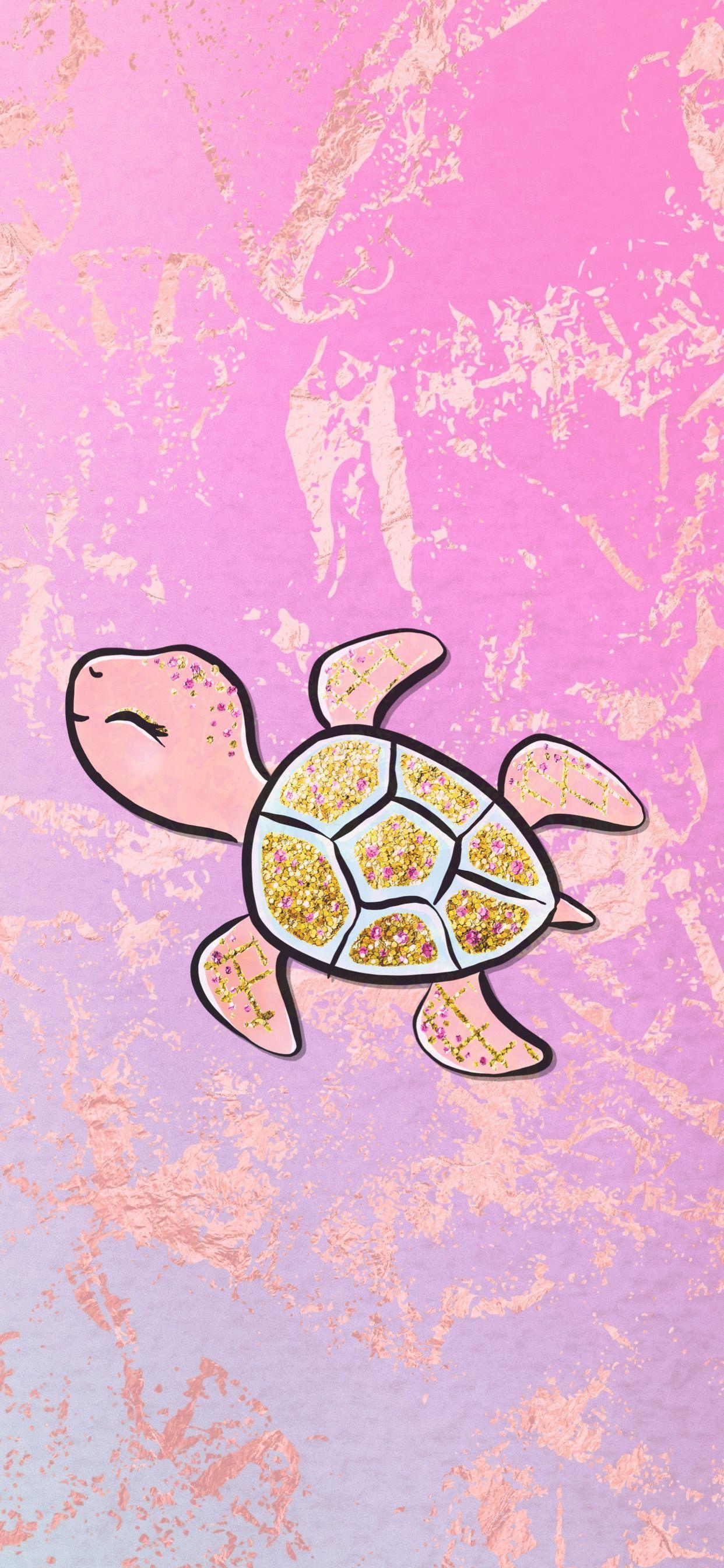 1242x2688 Cute Turtle Background