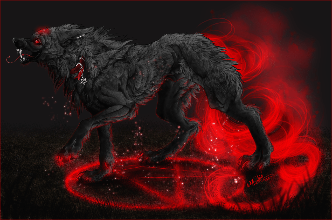 Hellhound. Fenrir волк демон. Адская гончая черный Шак. Демон Фамильяр волк. Адская гончая Баргест.