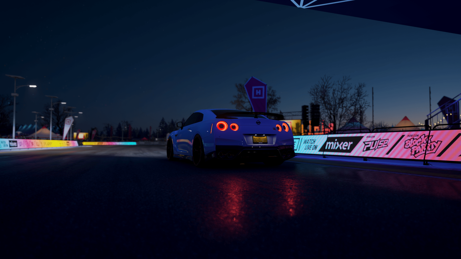 1920x1080 Forza Horizon 4 Nissan GTR Nissan Skyline GT R R35 Nissan Video Games Screen Shot Dark Blue Cars Wallpaper:1920x1080