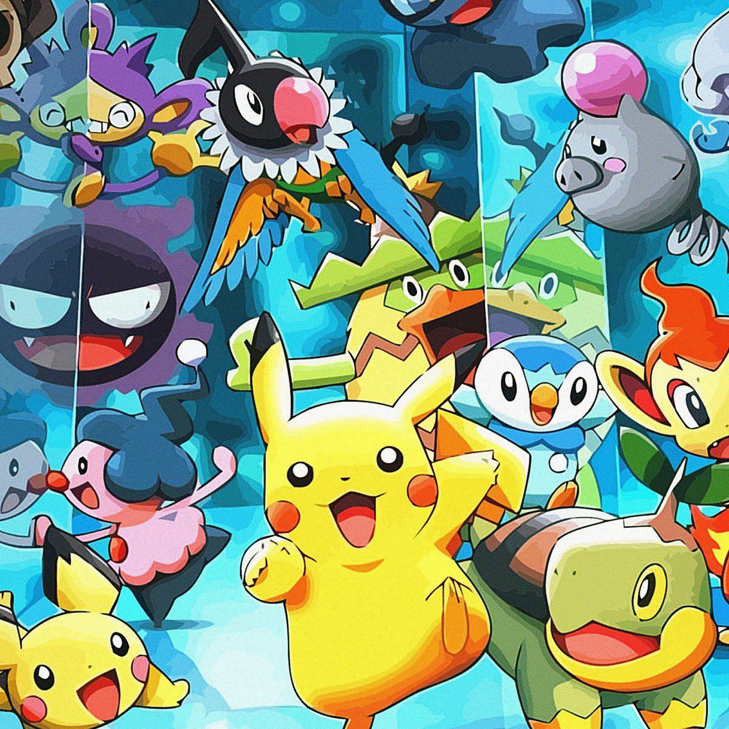 1424x1424 Pokemon Fall Wallpaper