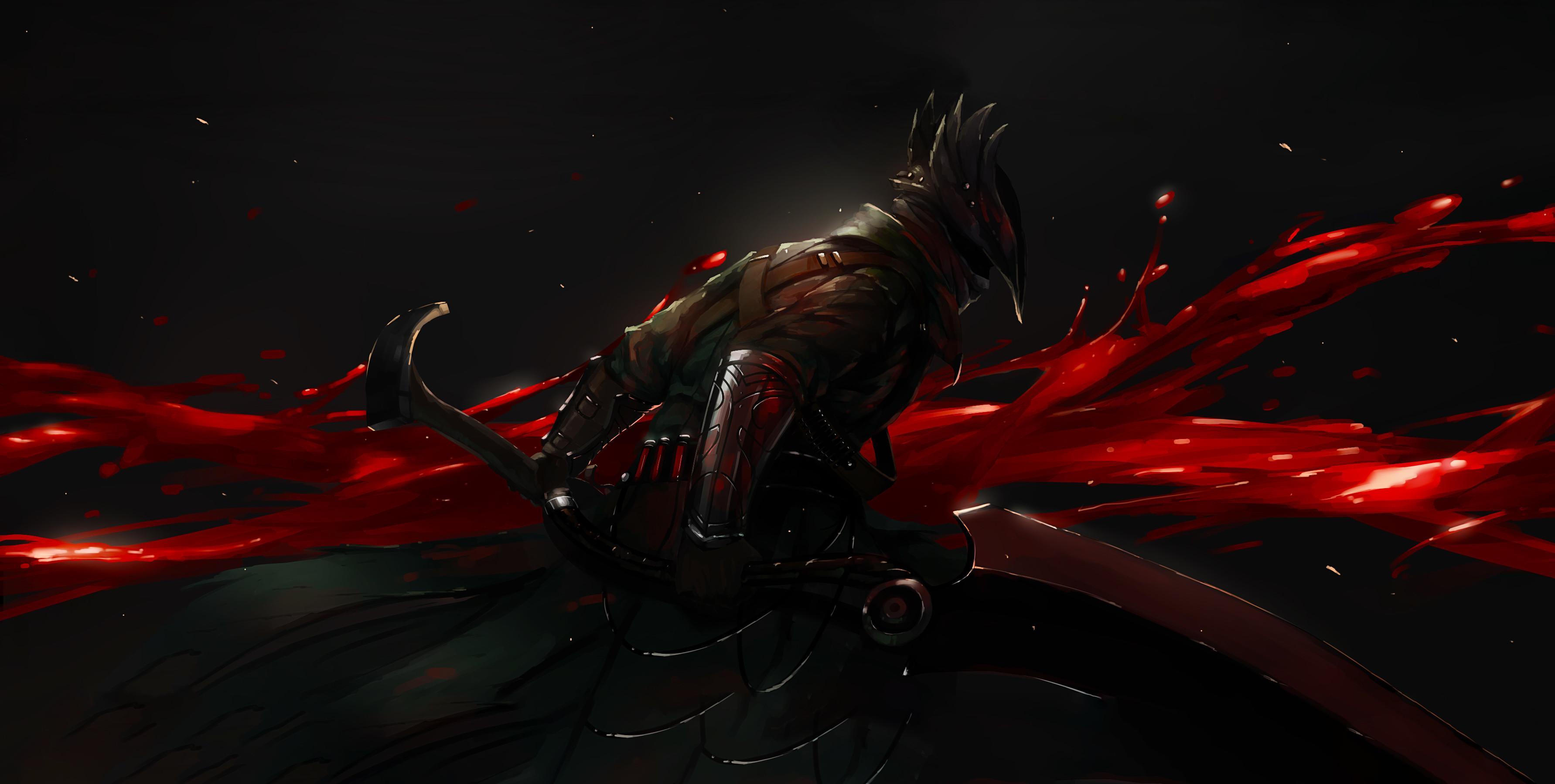 3566x1800 Dark Sword Wallpaper
