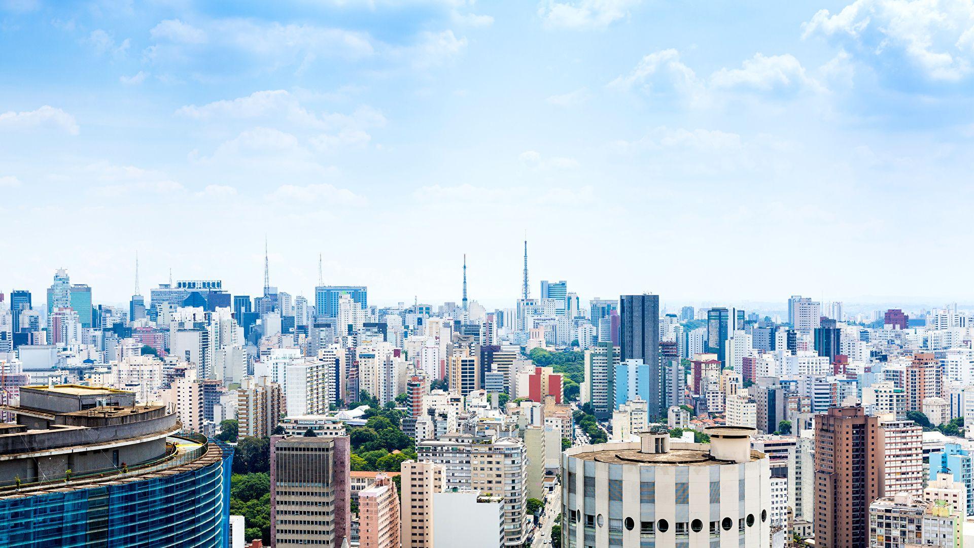 1920x1080 Image Brazil megalopolis Sao Paulo Cities Building 1920x1080
