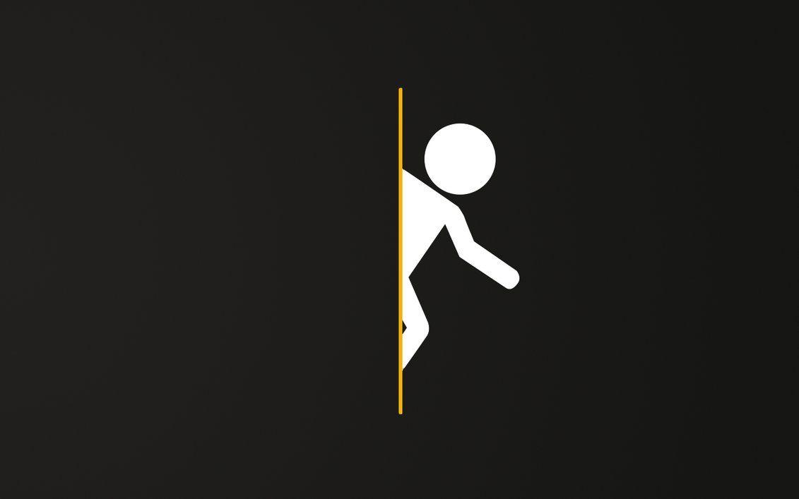 1131x707 Minimalist Portal Wallpaper for Dual Screens
