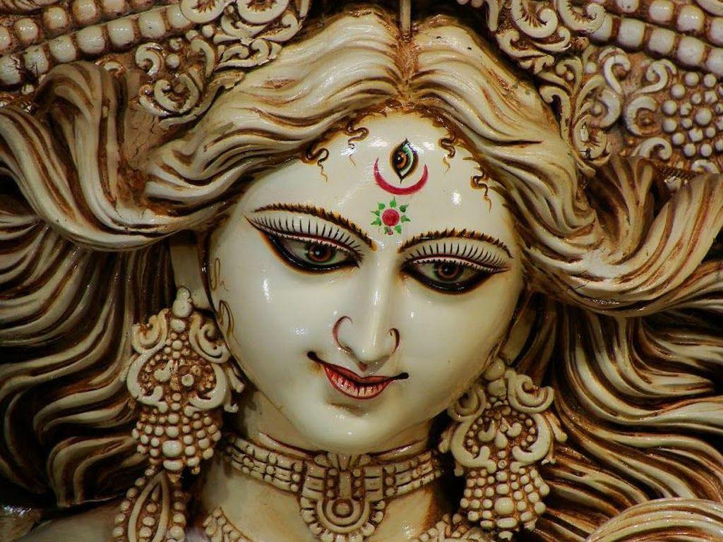 1024x768 Maa Durga Close Up HD Wallpaper Photo For Desktop PC Wallpaper Picture