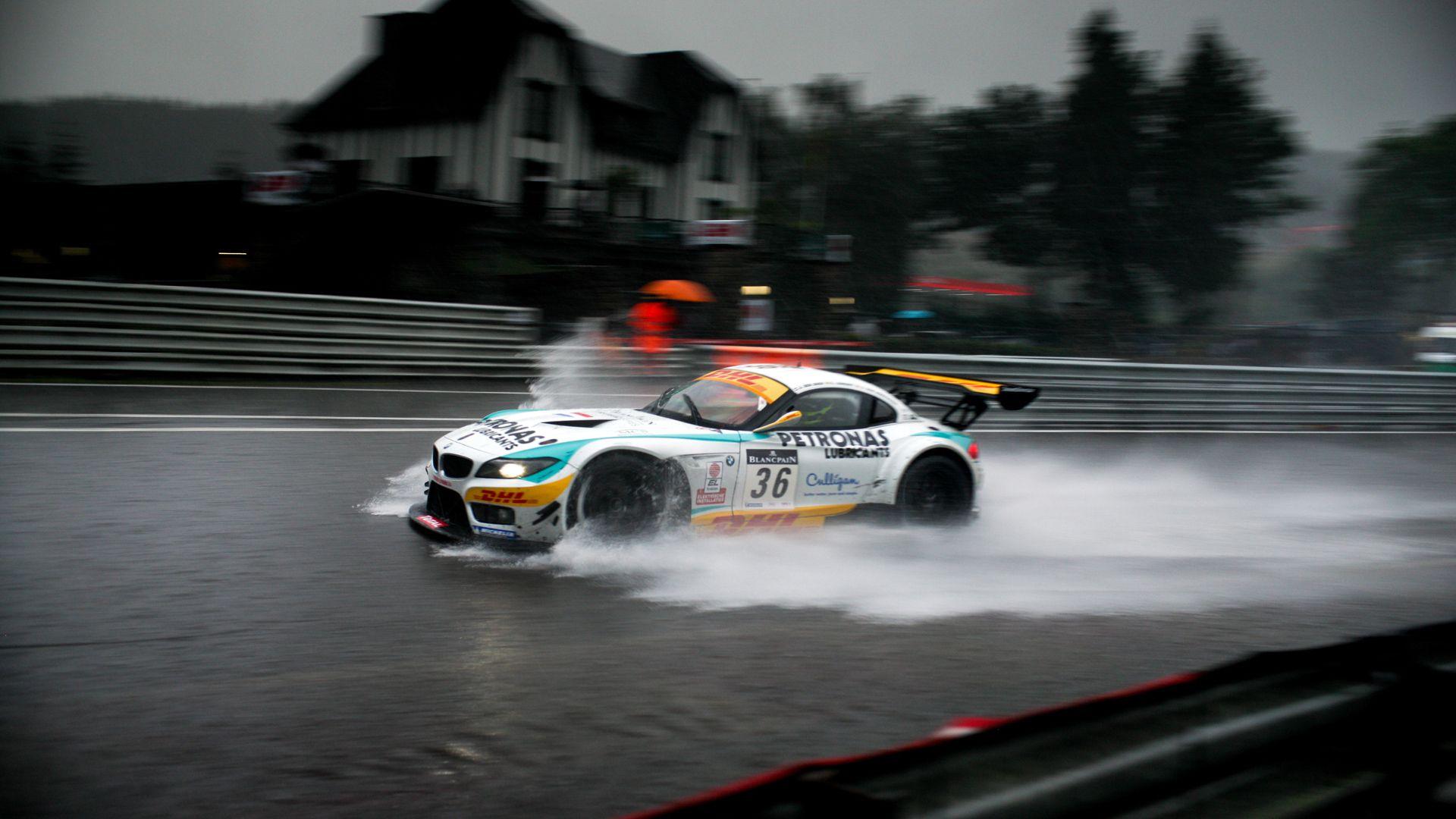 1920x1080 Race Car In Rain HD Wallpaper