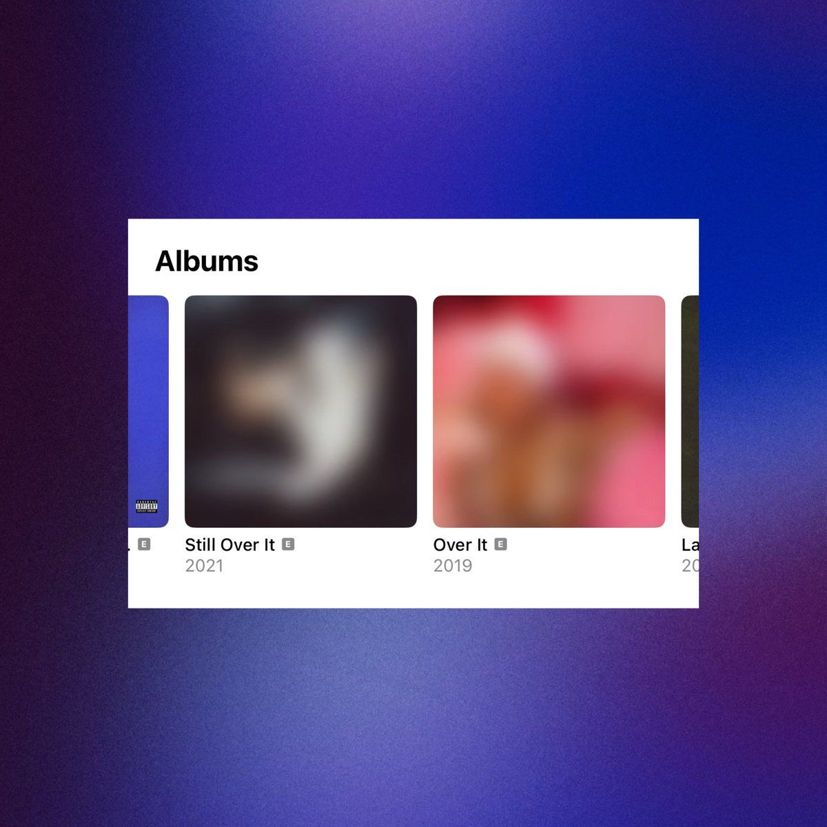1200x1200 Pop Base on X: Summer Walker has blurred the cover arts for her albums ' Over It' &amp; 'Still Over It' on Apple Music. / X