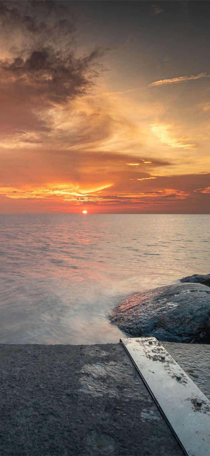 736x1593 landscape sea coast 8k iPhone X Wallpaper