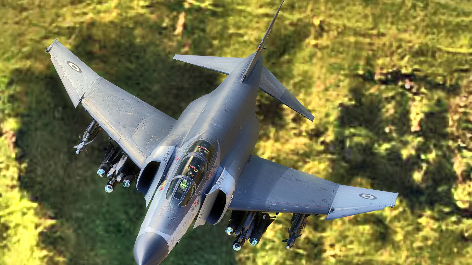 1920x1080 ✈️ F4 Phantom 2 Grey Cockpit Rigged Resolution Textures・ 3D File for ・Cults
