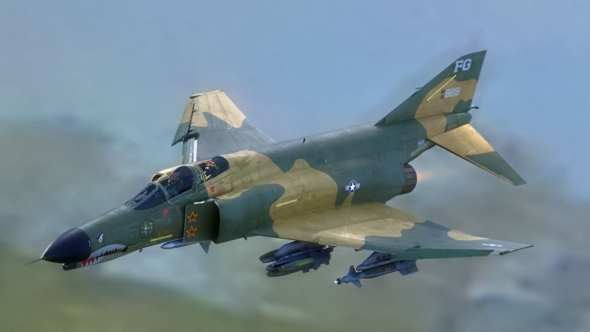 1920x1080 ✈️ F4 Phantom 2 Forest Cockpit Rigged Resolution Textures・ 3D File for 3D printing・Cults