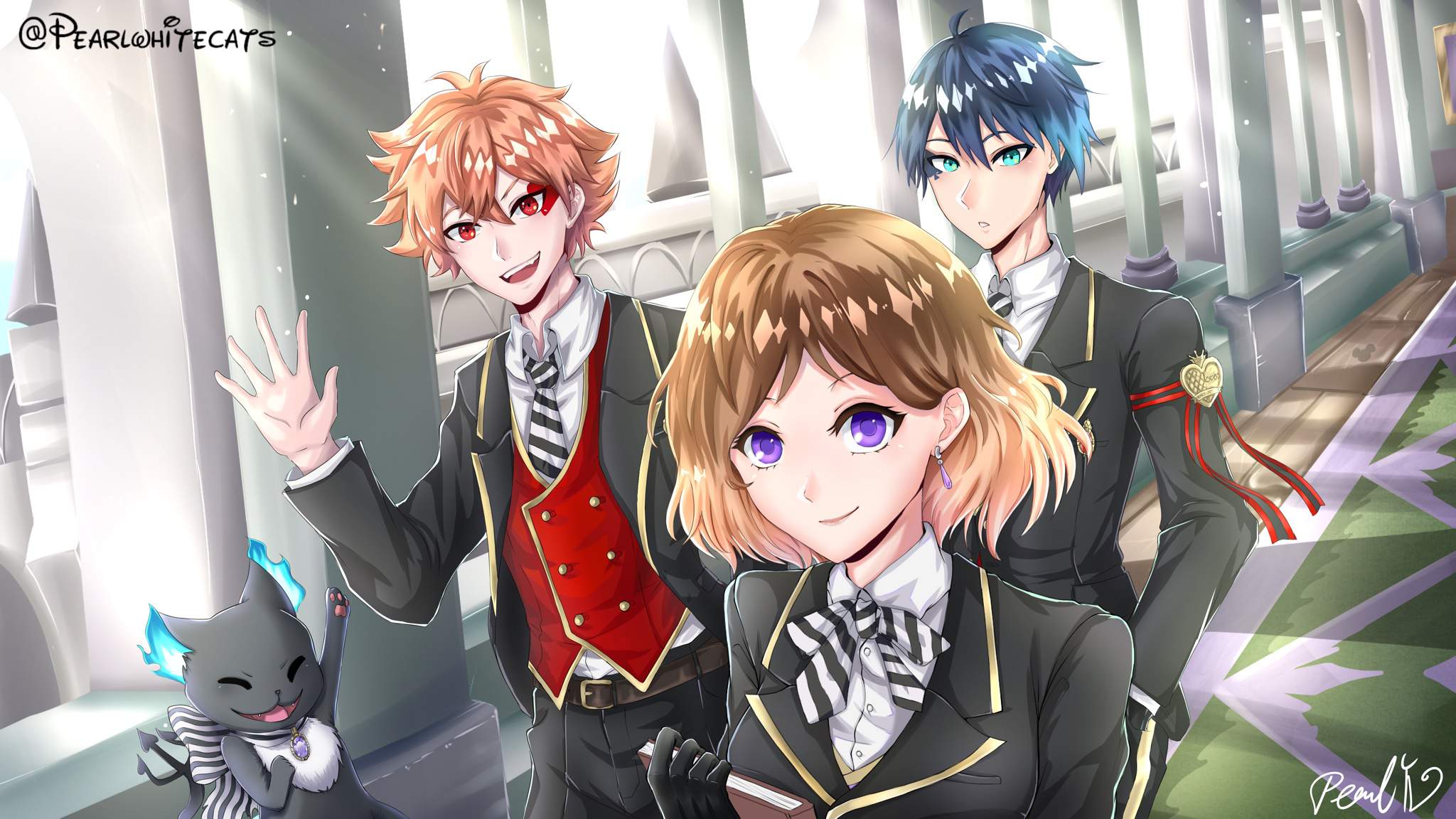 2048x1152 Nahime and the gang. Anime Art Amino