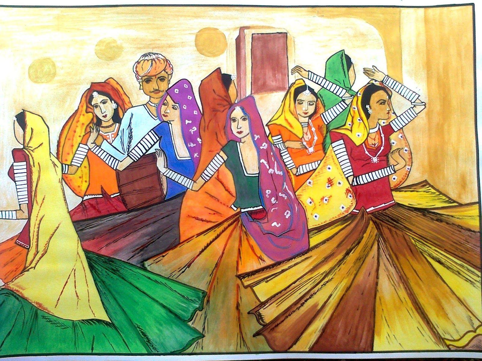 1600x1200 Rajasthani Folk Dance Paintings