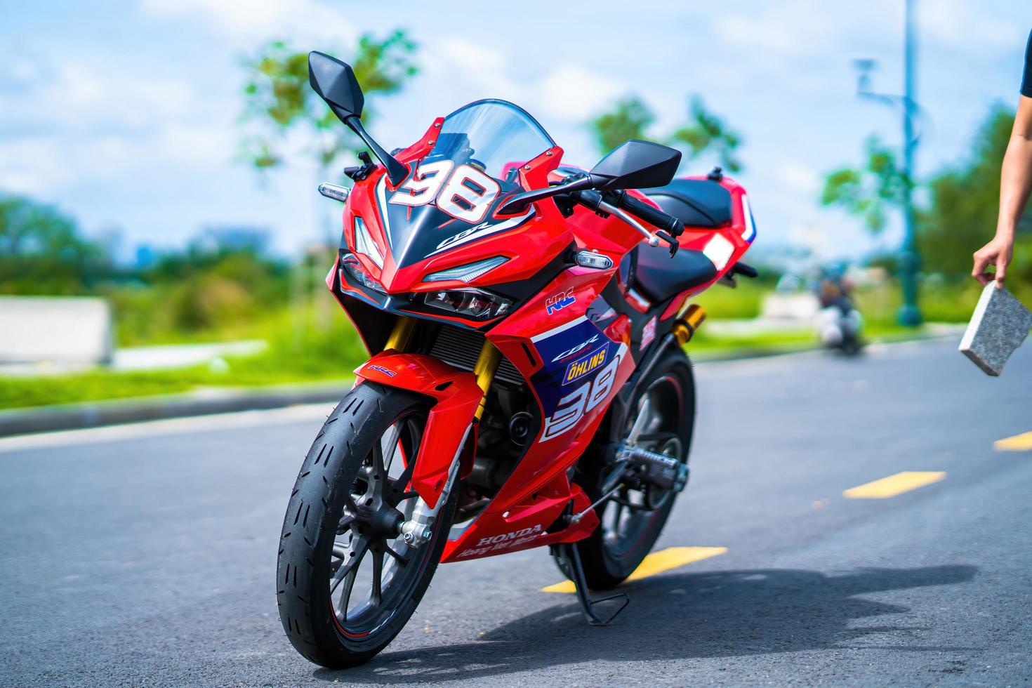 1470x980 Ho Chi Minh 22 2022 the cbr 150r 2021 motorbike is a motorbike from Honda. Very dashing and colorful