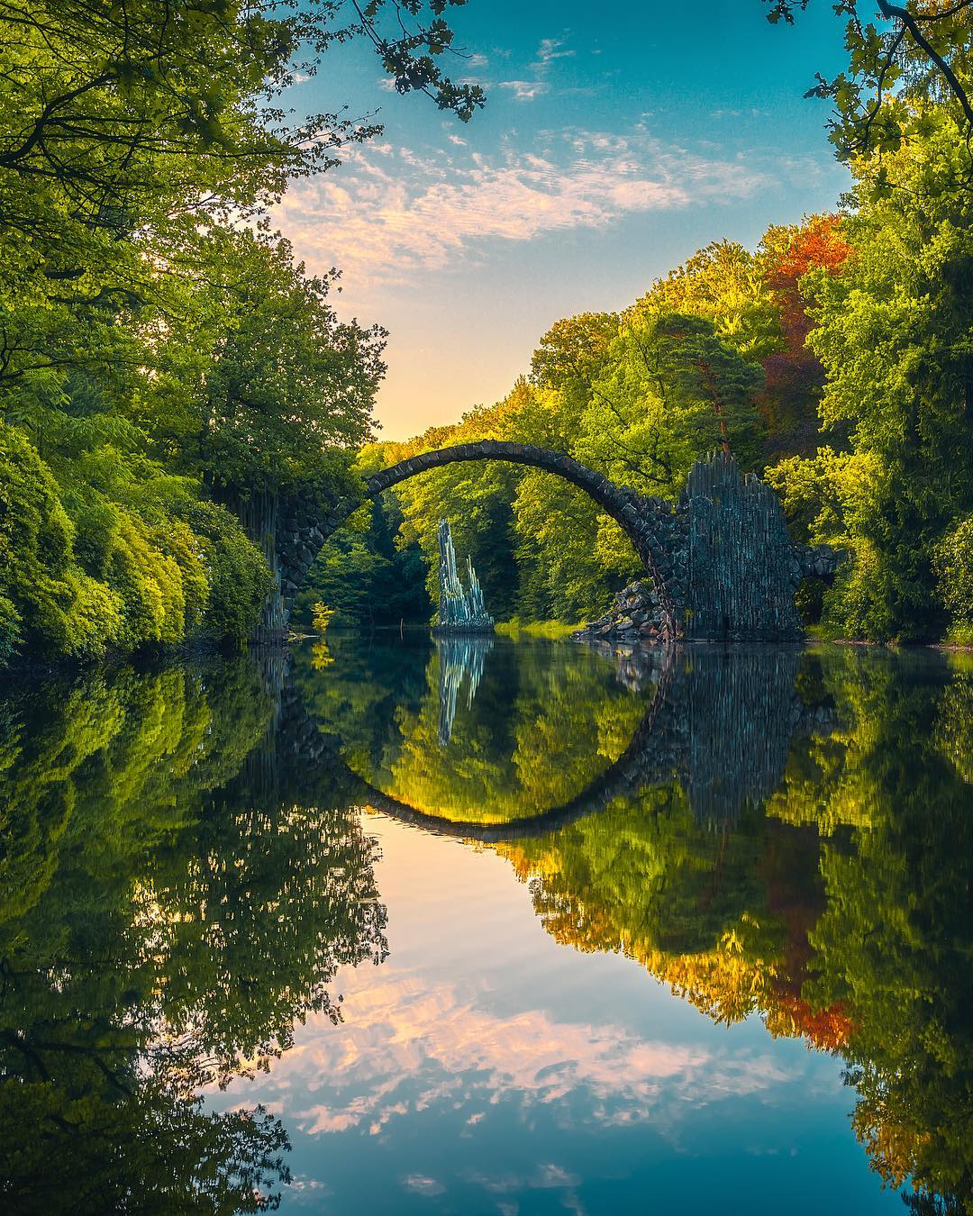 1080x1350 An arched devil's bridge in Kromlauer Park, Germany