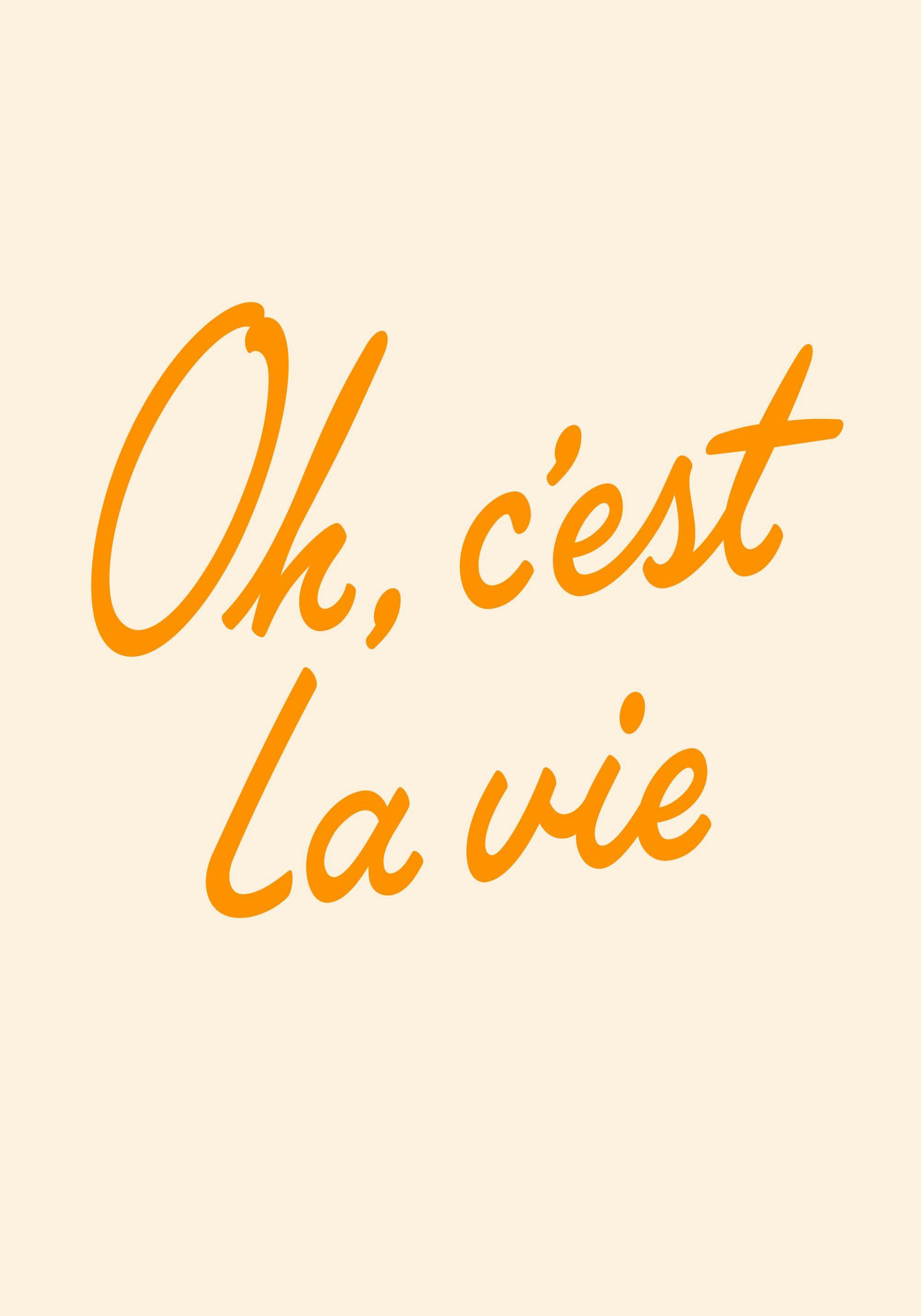 2000x2857 Oh Cest La Vie French Art Print Poster. Poster Store US