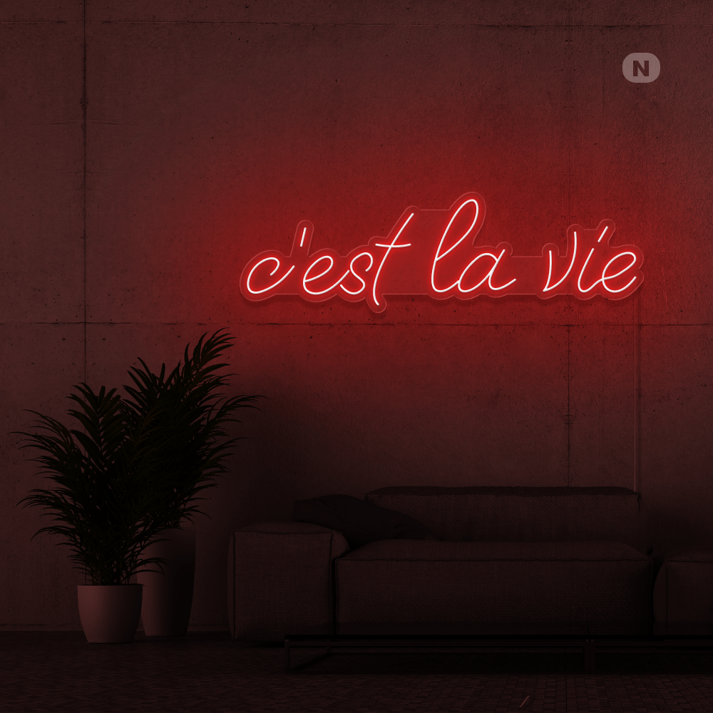 1000x1000 Neon Sign c'est la vie