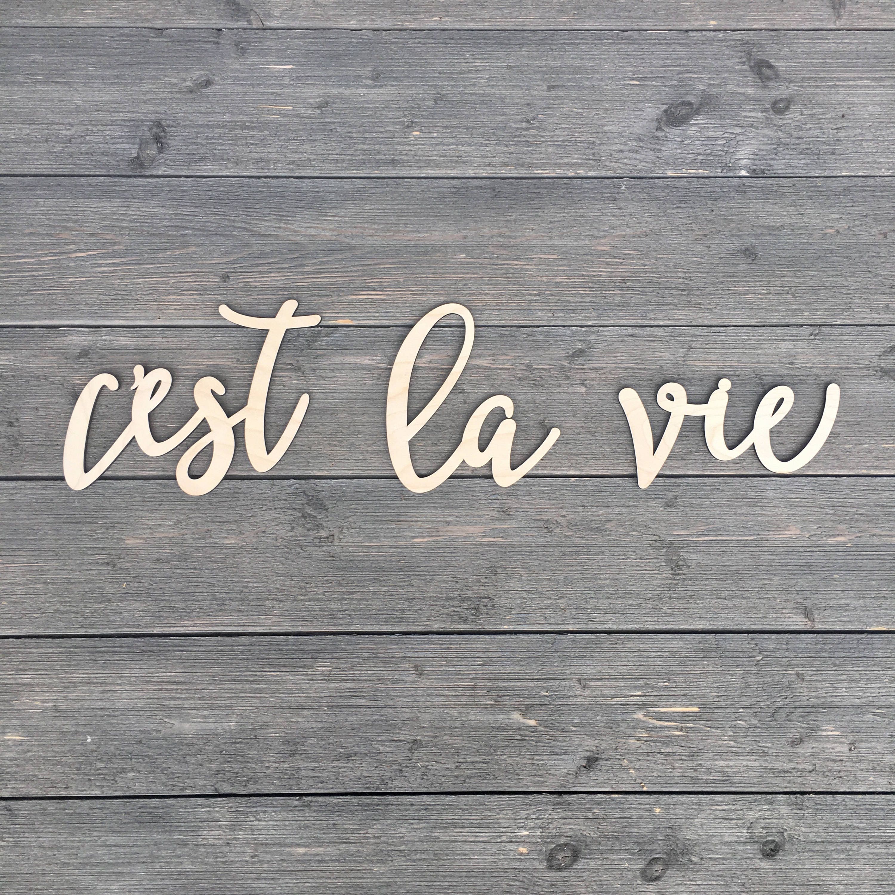 3000x3000 C'est La Vie Wood Sign
