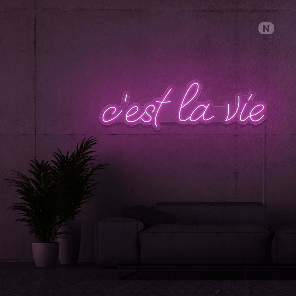 1000x1000 Neon Sign c'est la vie / 19.69in * 6.7in