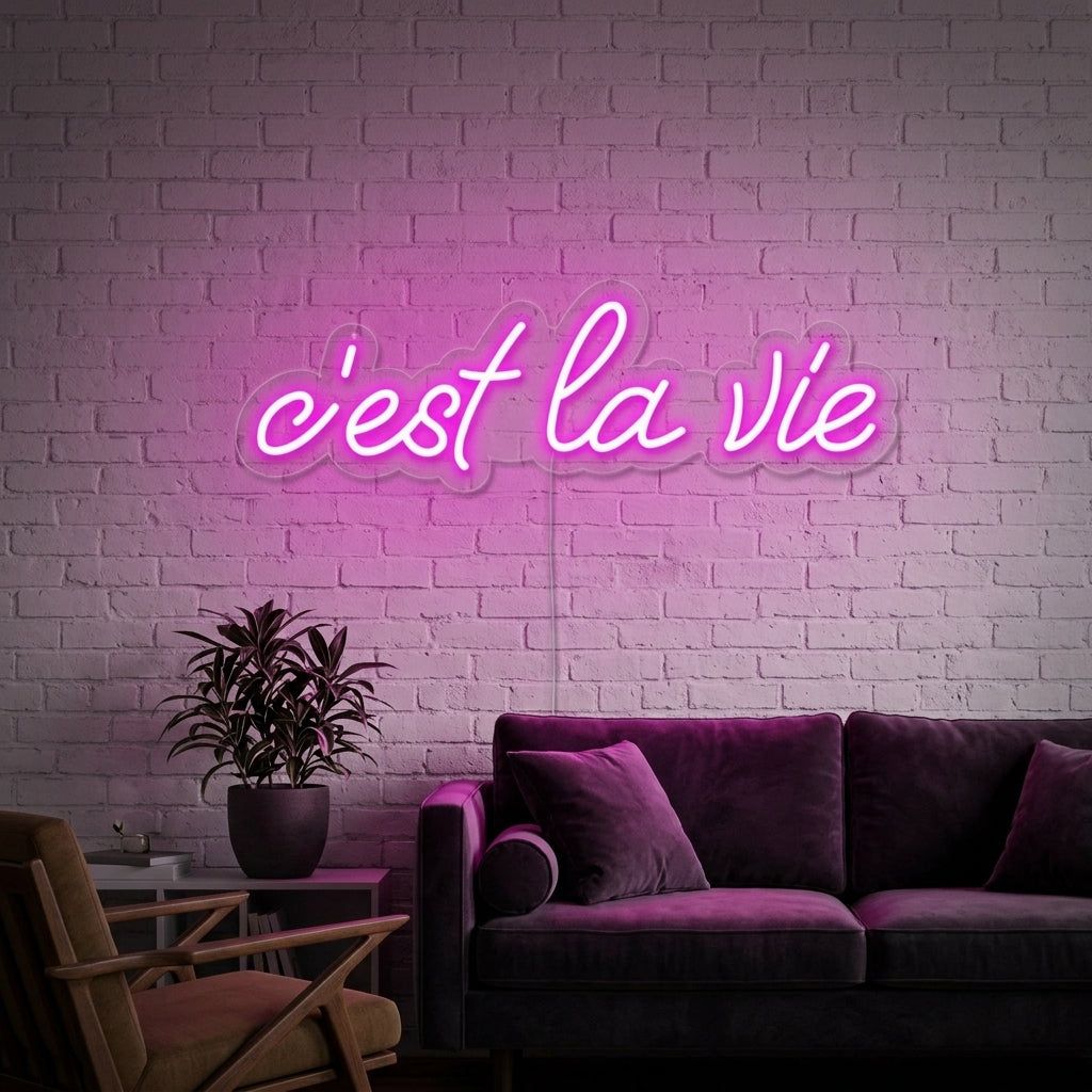 1024x1024 Cest la vie Neon Sign / 50CM / Acrylic Transparent