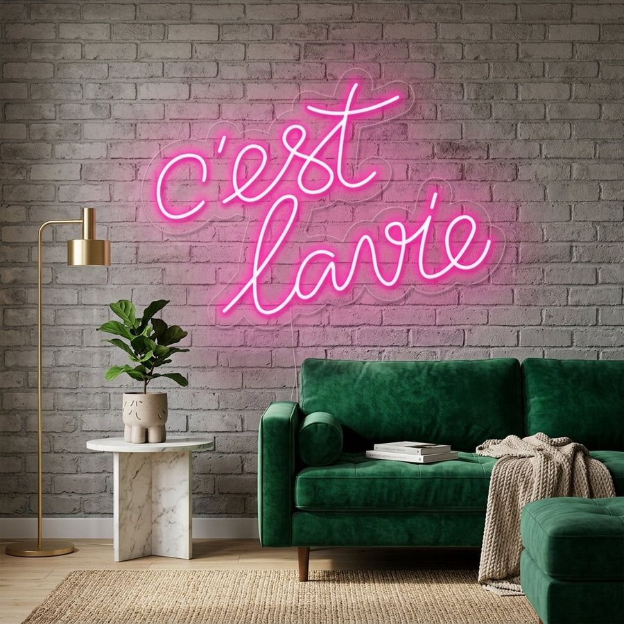 900x900 Cest lavie Neon Sign / 50CM / Acrylic Transparent