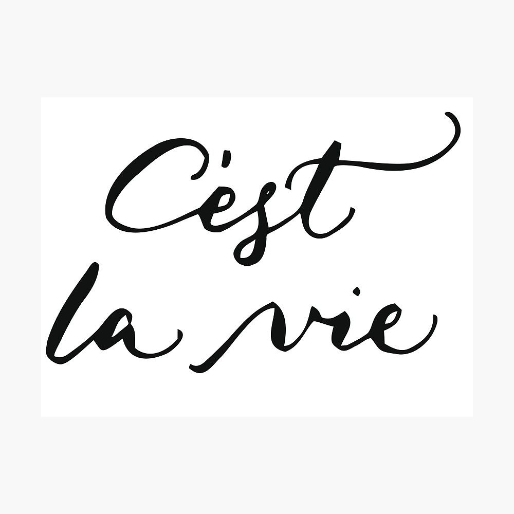 1000x1000 C'est la vie french calligraphy quote Poster