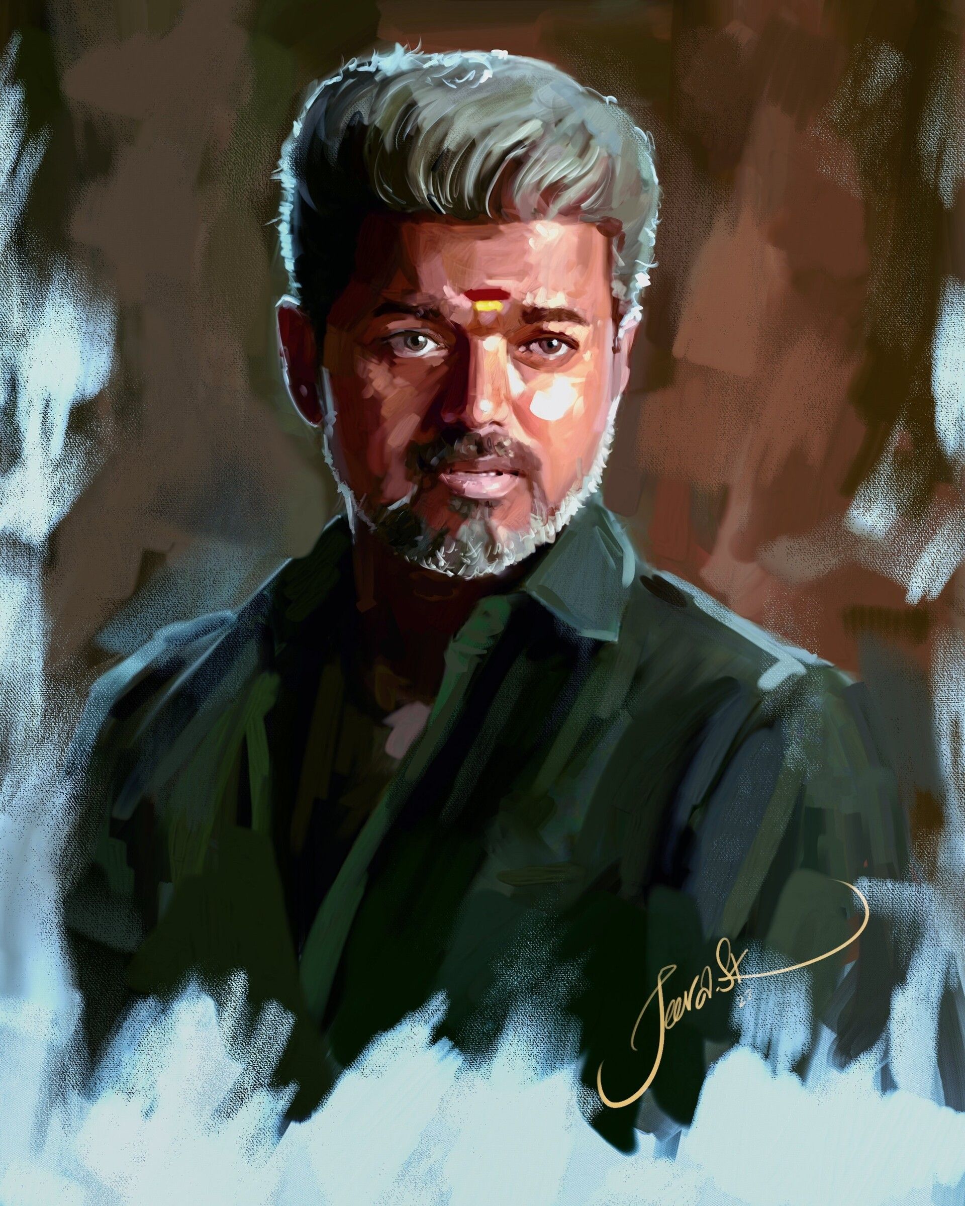 1920x2399 Jeeva Artist SK Thalapathy Vijay Artwork 2022 #beast #Vijay #artwork #painting #Master #bigil #rayappan