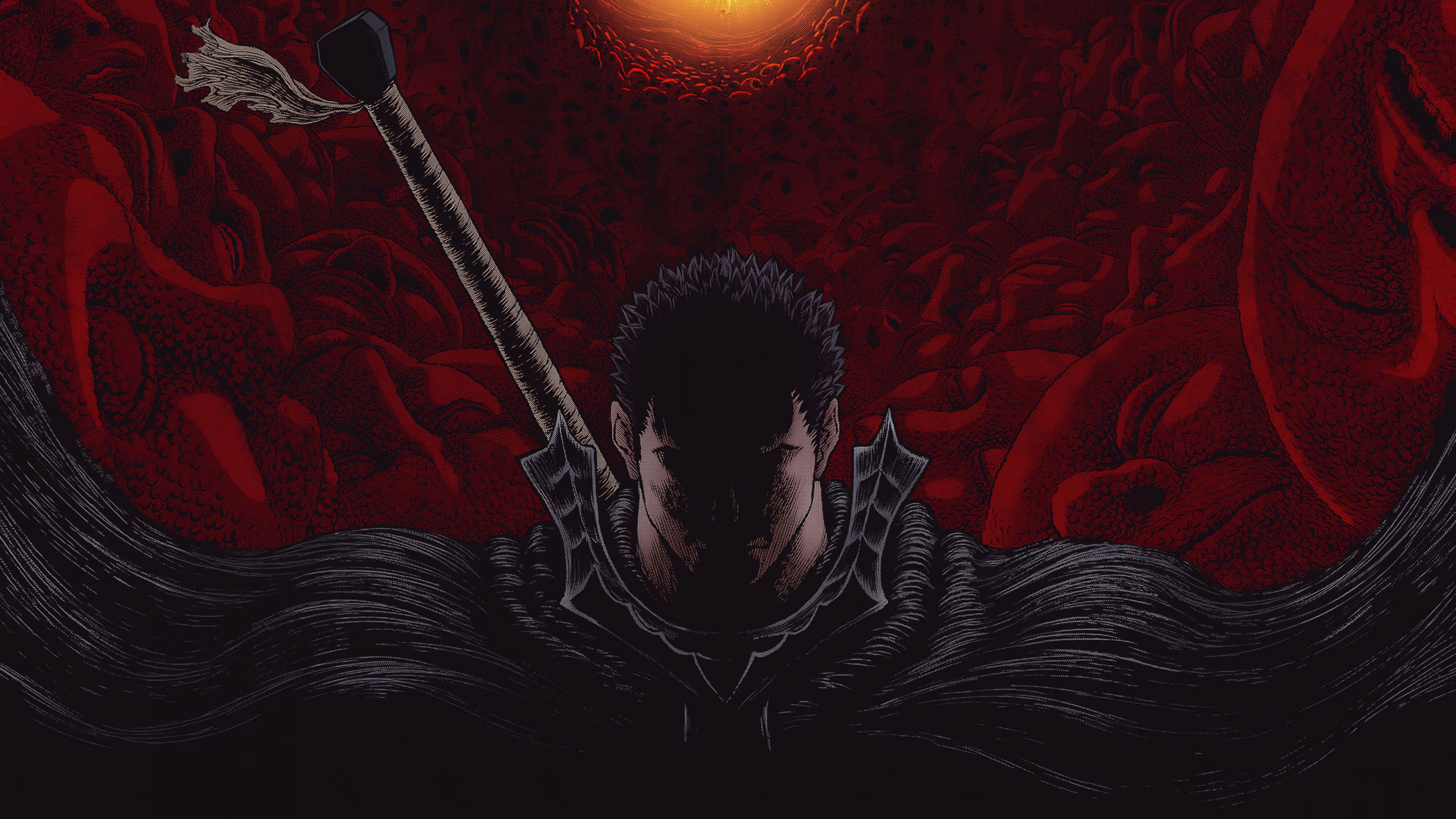 3840x2160 Berserk Guts Colored 5K Wallpaper