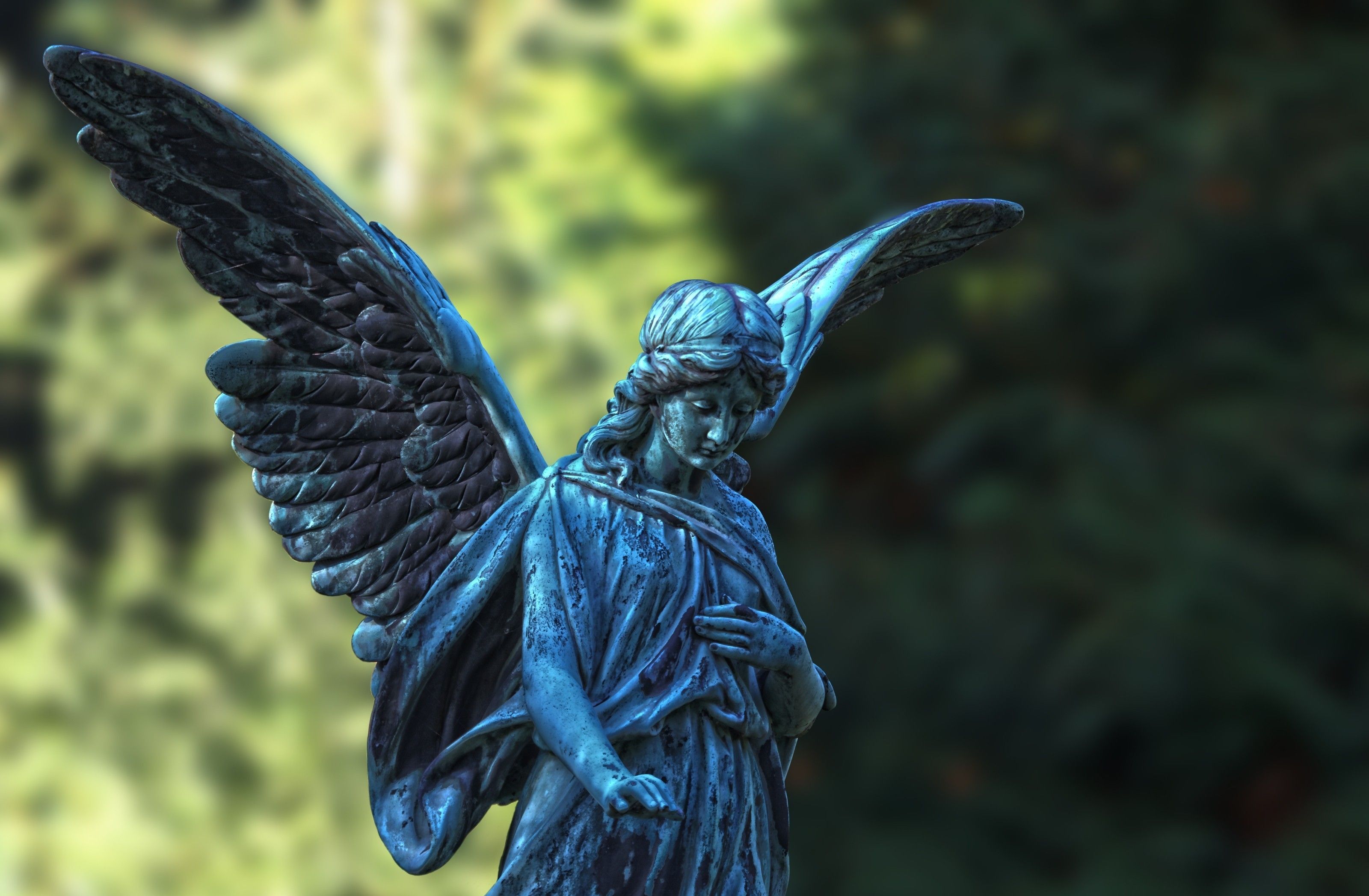3200x2095 Wallpaper wings, angel, statue for mobile and desktop, section разное, resolution 3200x2095