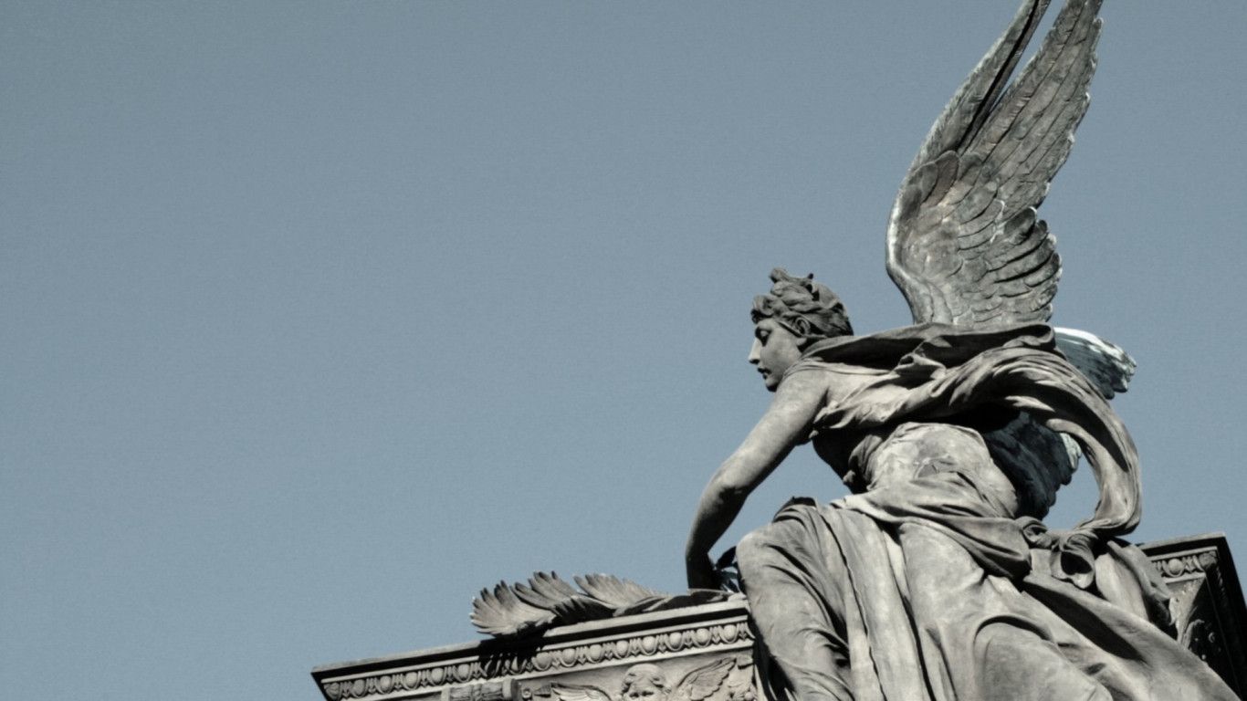 1366x768 Angel Statue Ancient HD Wallpaper 96875