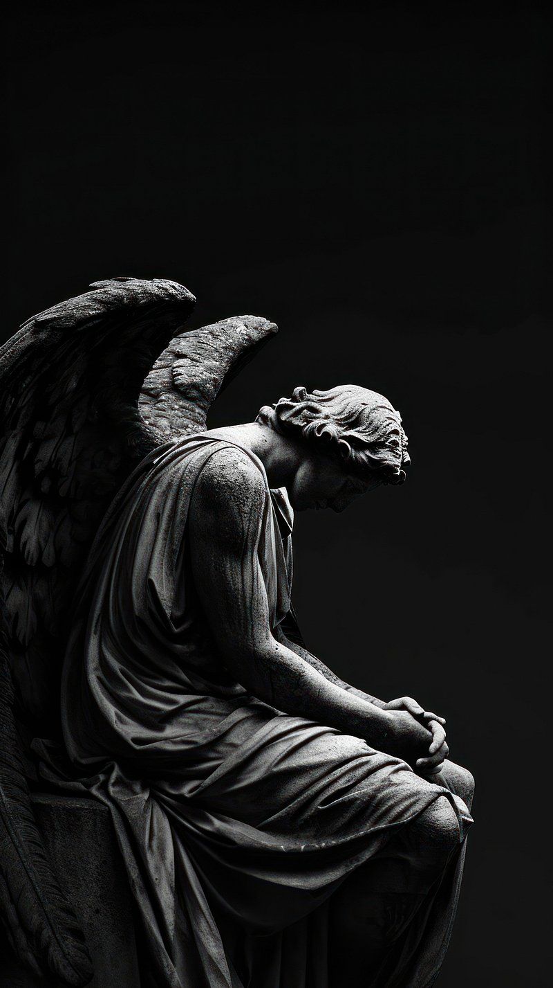 800x1427 Sad Angel Wallpaper Image Wallpaper
