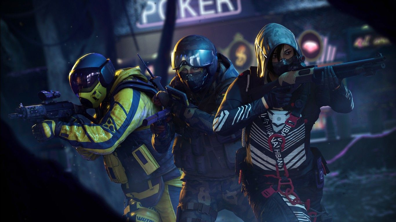 1366x768 Ash Thermite Mira Operators Alibi Capitao Doc Ela Finka 4K HD Tom Clancy's Rainbow Six Extraction Wallpaper