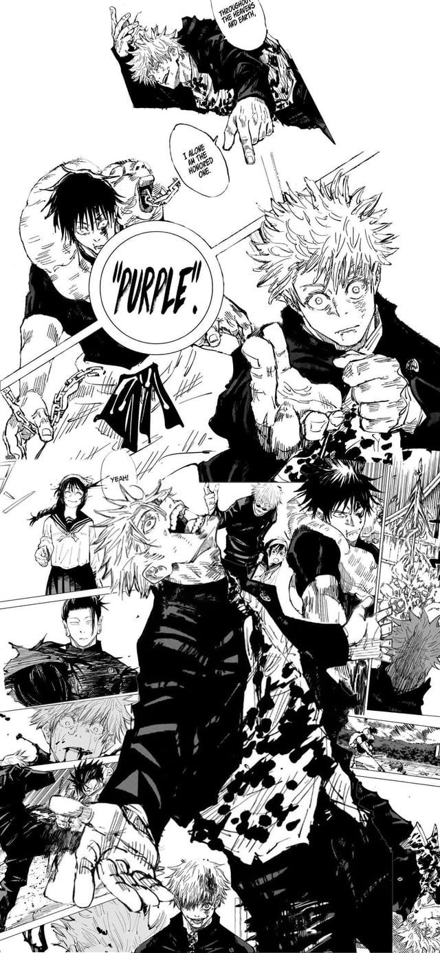 640x1385 I photohopped a couple manga panels to make a gojo wallpaper for my iphone