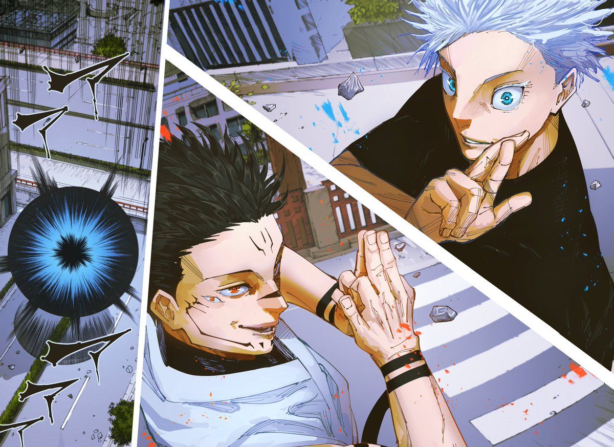 1200x873 Gojo vs Sukuna I'm also coloring the double page where they're inside the domain I'll post it soon