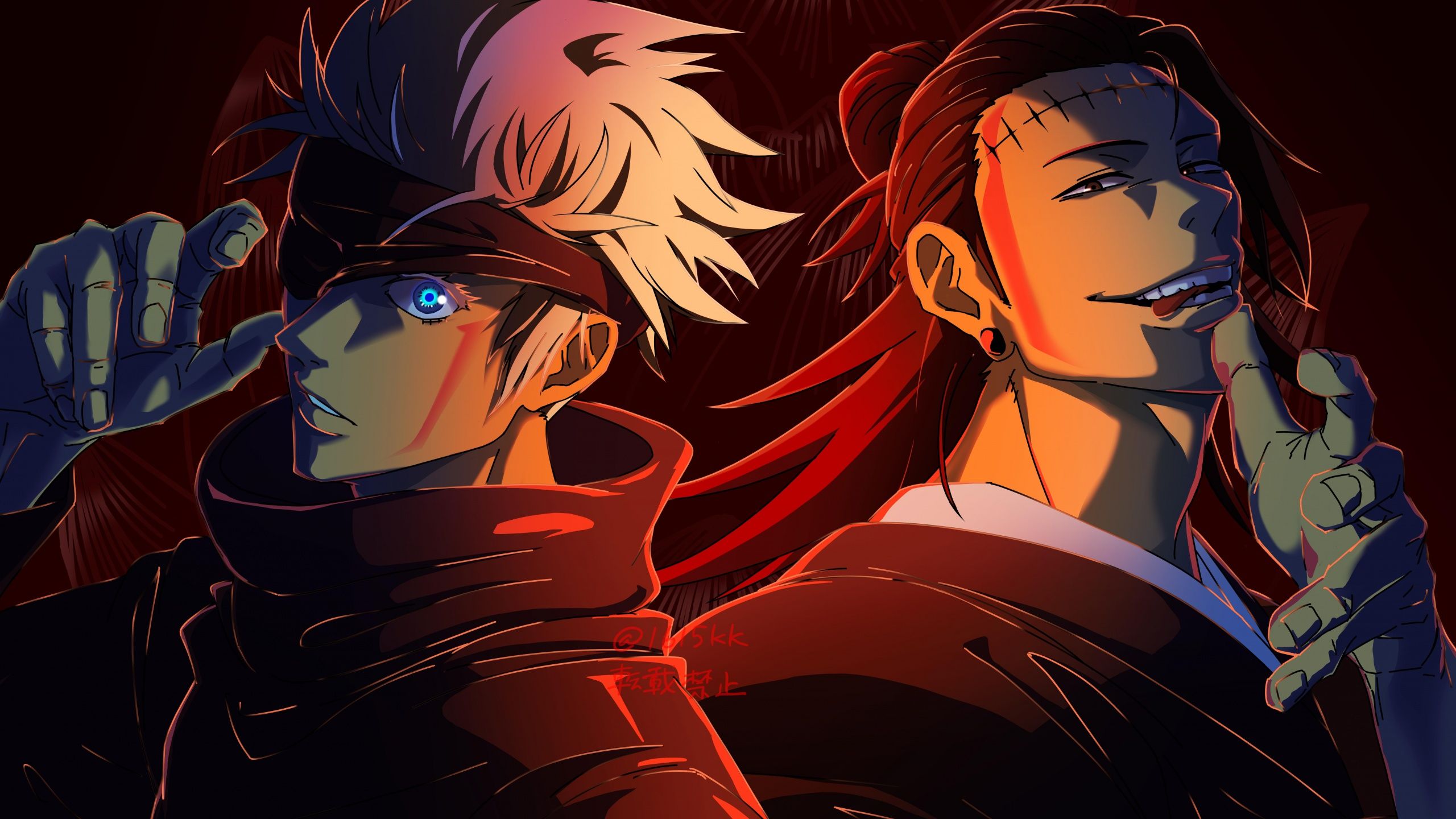 2560x1440 Satoru Gojo Wallpaper 4K, Suguru Geto, Jujutsu Kaisen, 5K