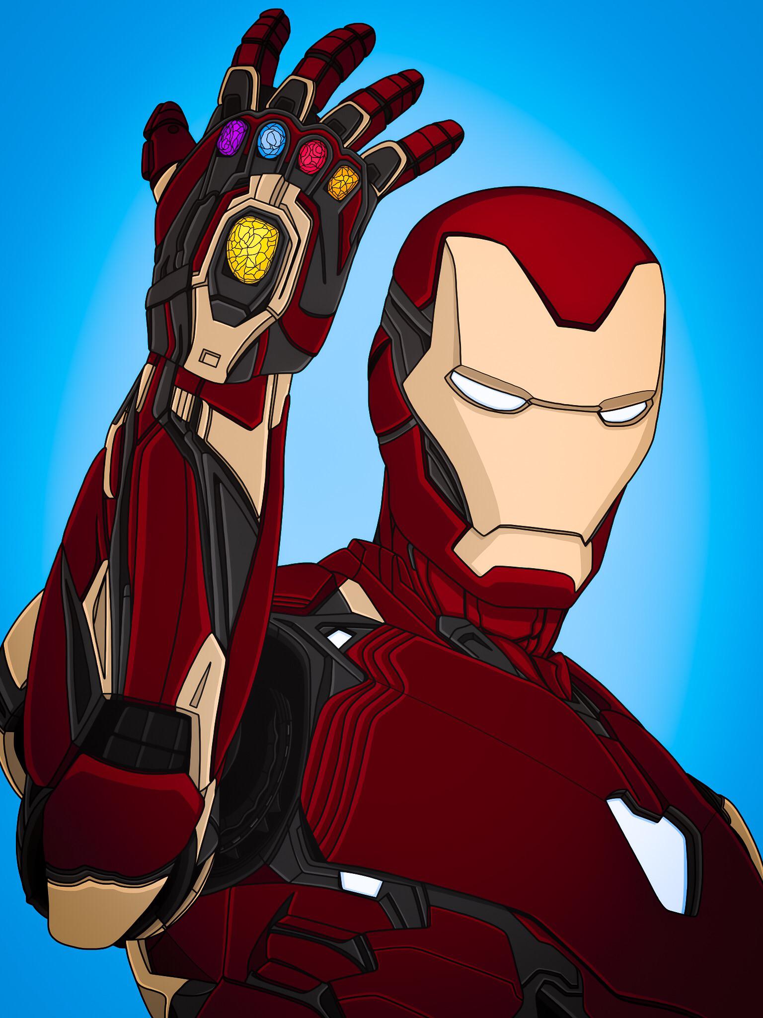 1536x2048 Finished Another Drawing Of Iron Man Mark This Time With The Nano Gauntlet!