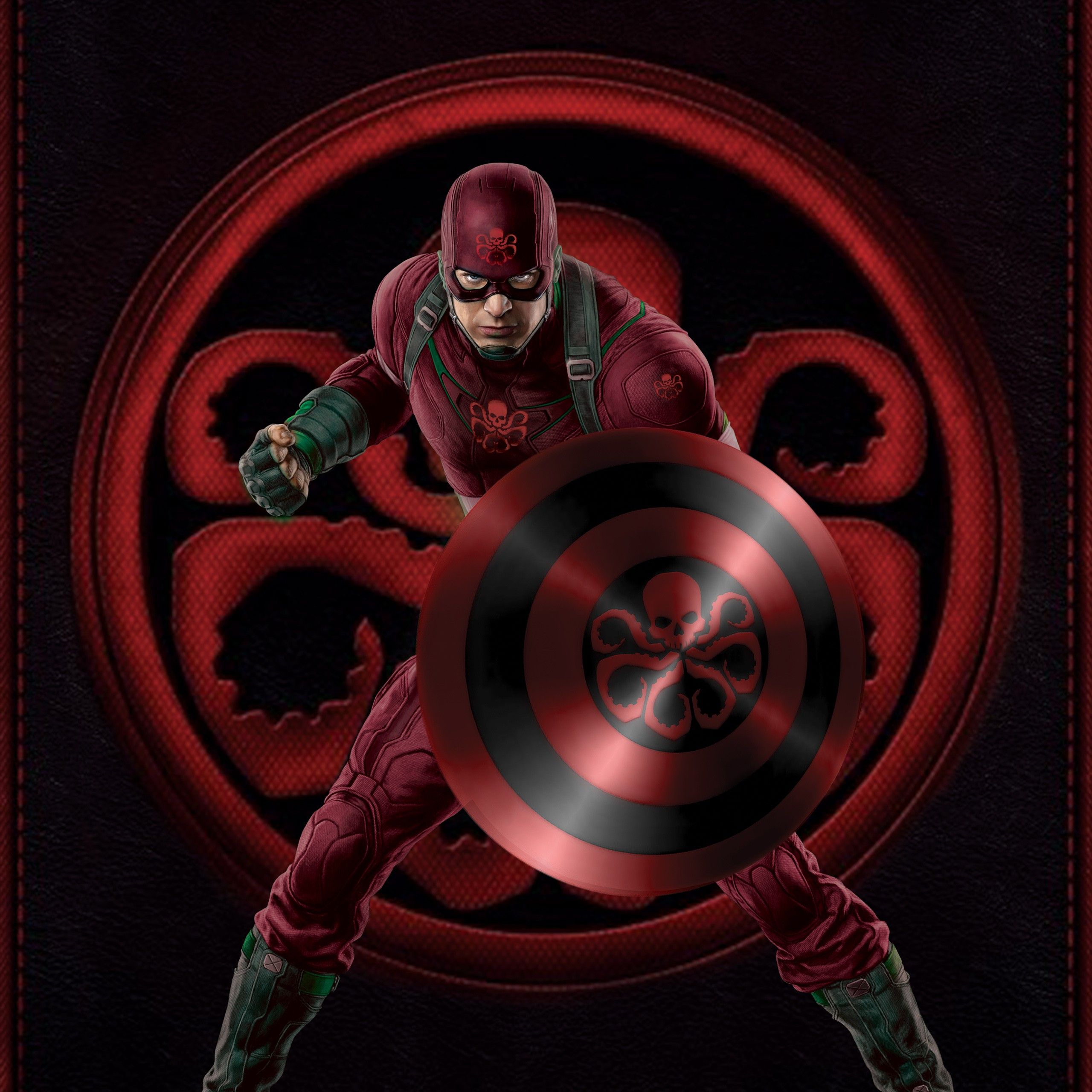 2560x2560 Captain Hydra 4K Wallpaper