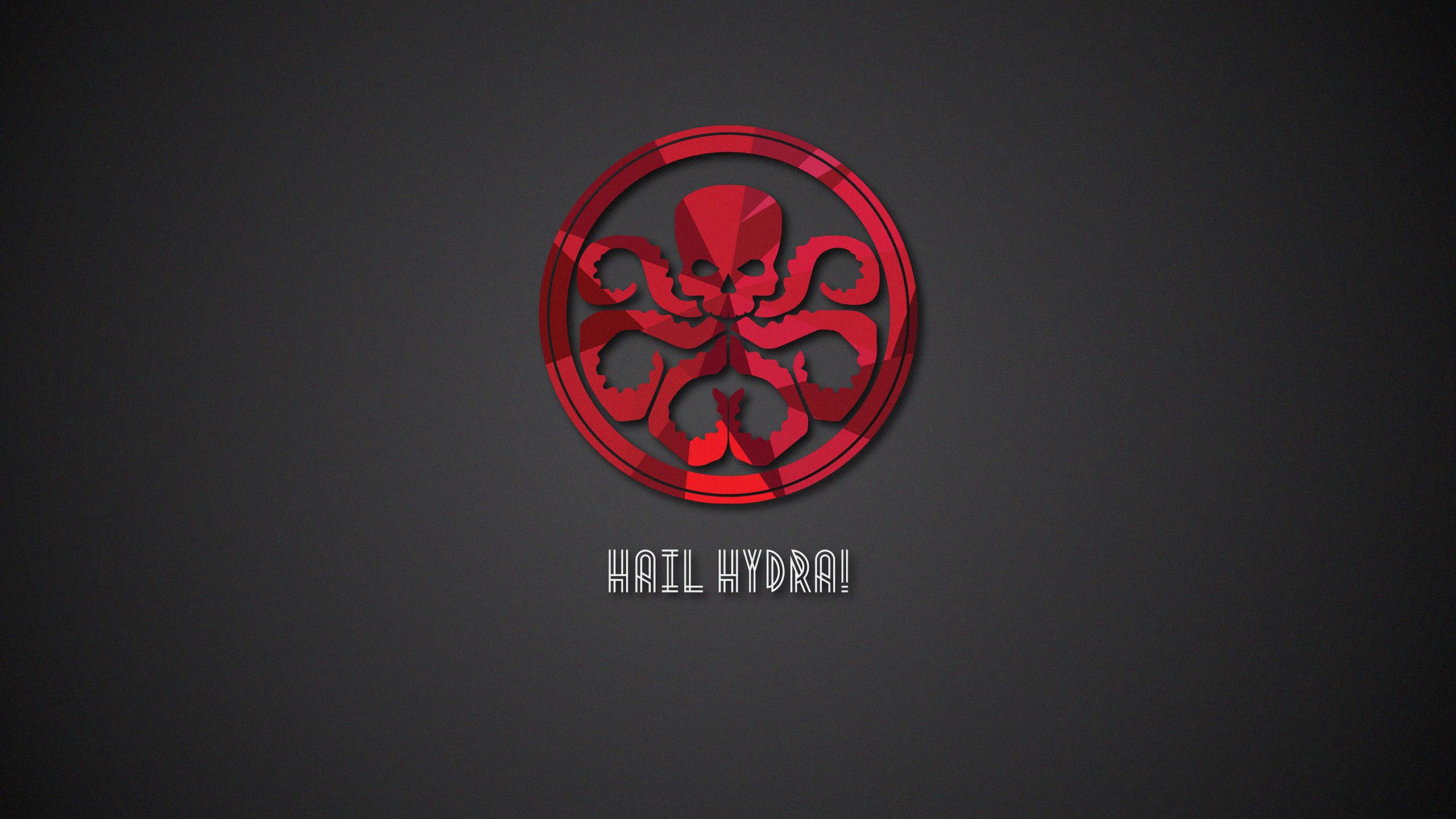 2560x1440 Wallpaper Hydra, Marvel, Captain America, Captain America, Red Skull, shield, triangle, Marvel for mobile and desktop, section минимализм, resolution 2560x1440