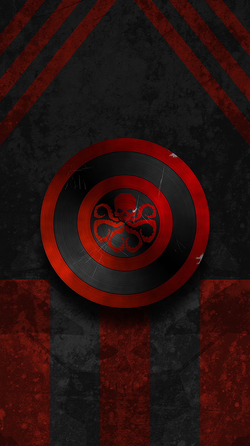 800x1422 HYDRA, america, avengers, captain, comics, marvel, metal, metallic, HD phone wallpaper