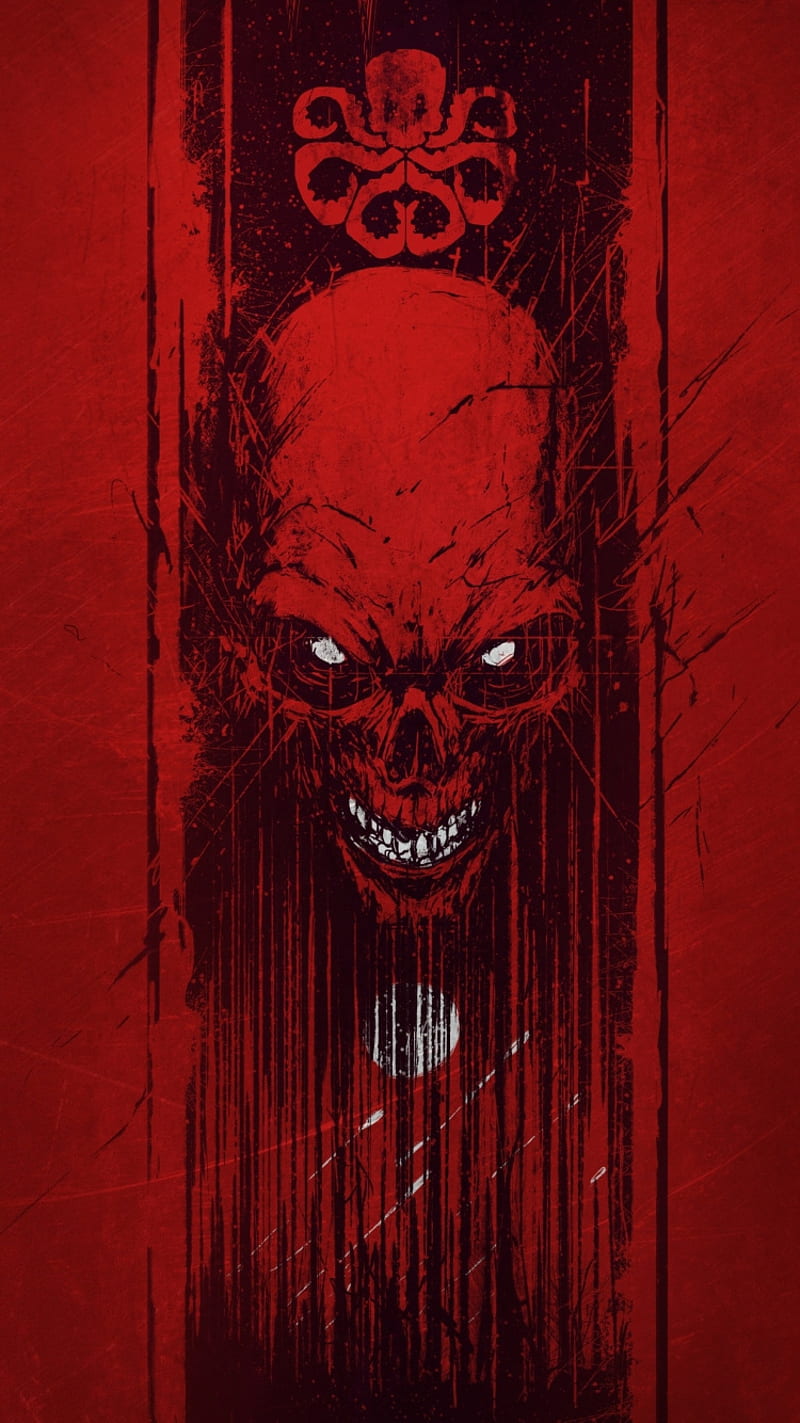 800x1423 Red skull, blood, captain america, comic, dictator, evil, flag, hydra, ww HD phone wallpaper