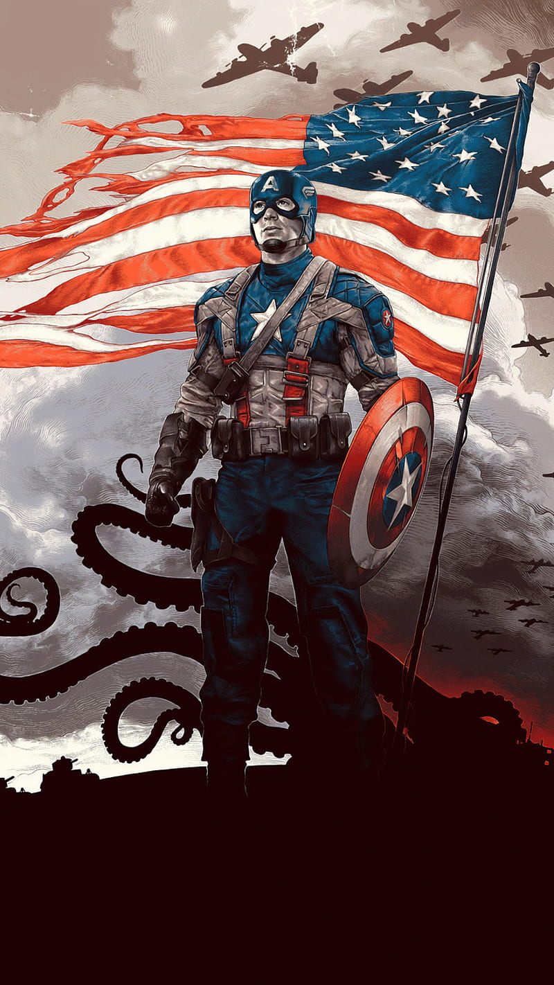 800x1422 Capitan america, hydra, marvel, HD phone wallpaper